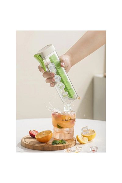 Mi-ÇA HOME 6-Slot Practical Pressed Cube Ice Mold New Generation Ice Mold Press Use Icebox Cold Ice Container