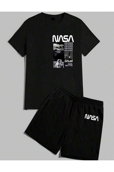 REBRAND Oversize T-Shirt Set - Printed Bottom Top Shorts Set