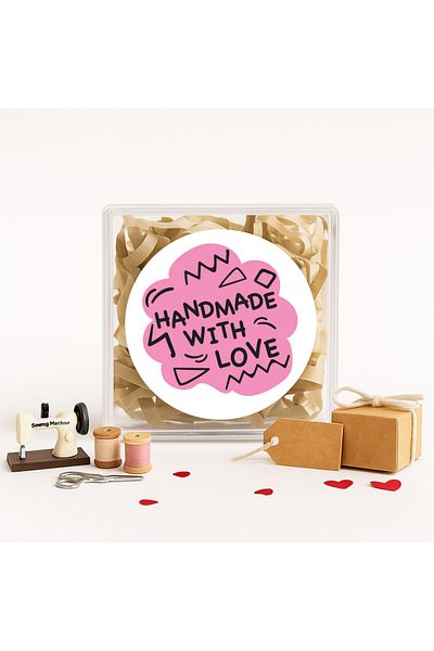 reprodesign This Product is Handmade Printed 4 Cm Round Label 24 Pieces