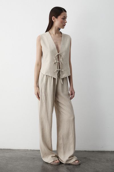 Laluvia 100% Baumwolle Drei Spitze Weste Hose und Humanoid Anzug