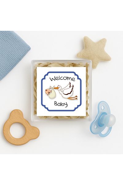 reprodesign 15 Pieces 4.5 cm Welcome Baby Themed Label Model-6