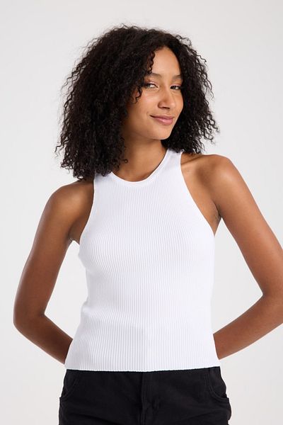 İLKCET MODA Ribbed Sleeveless Halter Neck Women's Crop Knitwear