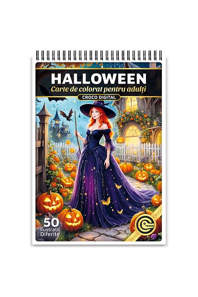 OEM Adult Coloring Book, Halloween, 50 Antistress Illustrations for Relaxation