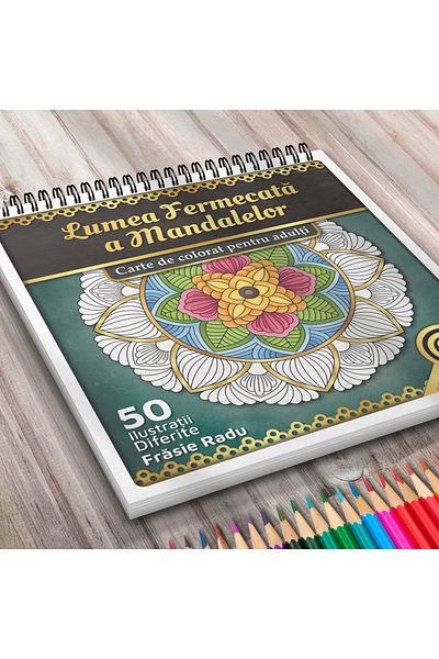 OEM Adult Coloring Book, The Enchanted World of Mandalas, 50 Antistress Illustrations