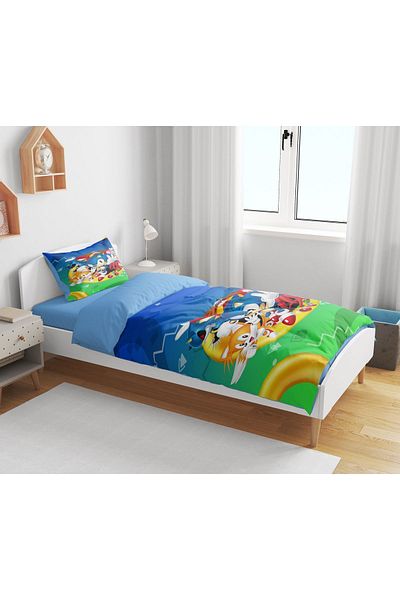 Erays Home Set de lenjerie de pat fără cearșaf pentru băiat Sonic Single Young