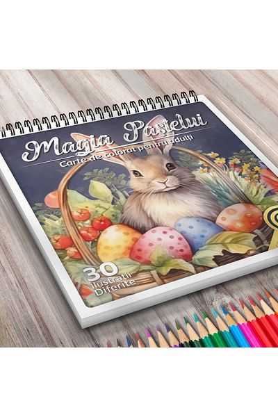 OEM Adult Coloring Book, Easter Magic, 30 Easter Illustrations