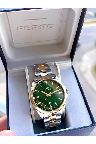 FERRO Men's Wristwatch - Italian Designcollection Efm40136-A3, 3 Atm