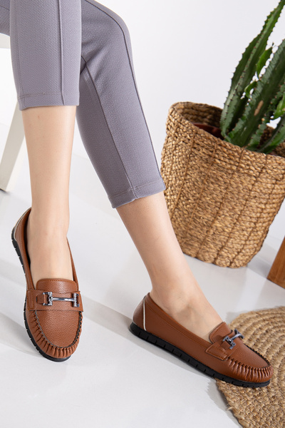 Slipcat Дамски балерини Леки удобни подметки, ортопедични кожени обувки за майка