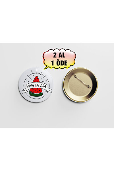 Akumastik Twinkling Watermelon Viva La Vida 1 adet 44mm - Kdrama - İğneli Rozet