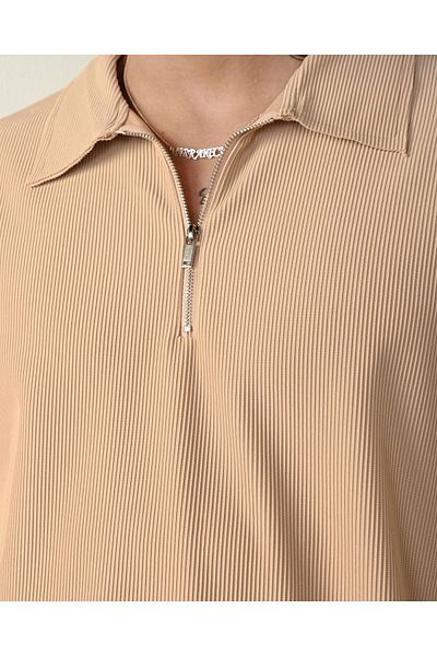 İLKCET MODA Ανδρικό μπλουζάκι Ottoman Oversize με φερμουάρ