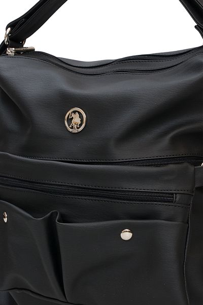 U.S. Polo Assn. Geantă neagră de umăr pentru femei Us3243 Exclusiv online