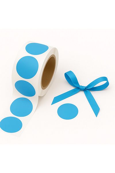 reprodesign Blue Colored 3 cm Adhesive Dot Label 20 Pieces