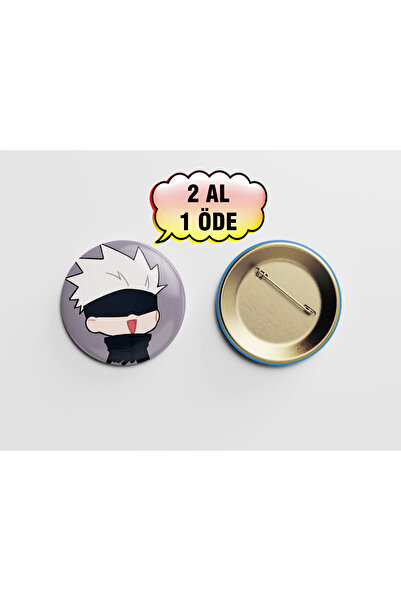 Akumastik Jujutsu Kaisen Satoru Gojo Sevimli 1 adet 44mm Arkası İğneli Buton ...