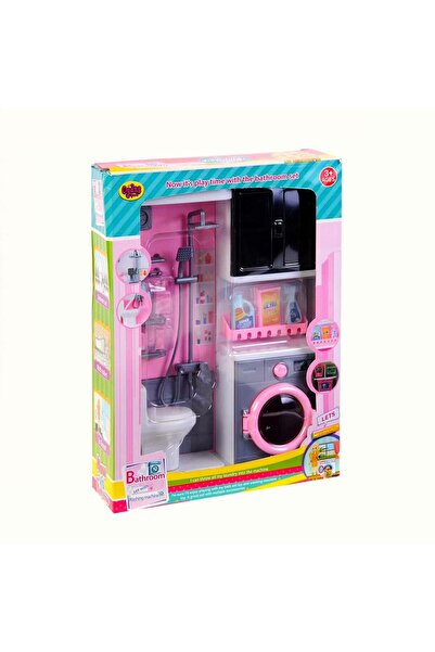 hak-iş oyuncak Boxed 2-Piece Toilet Washing Machine Cabinet Set