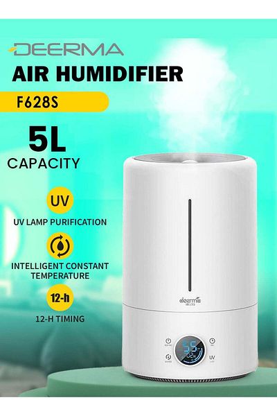 Deerma Cool Mist Purification Touch Display Smart Humidifier with Humidity Display UV Lamp Sterilization an