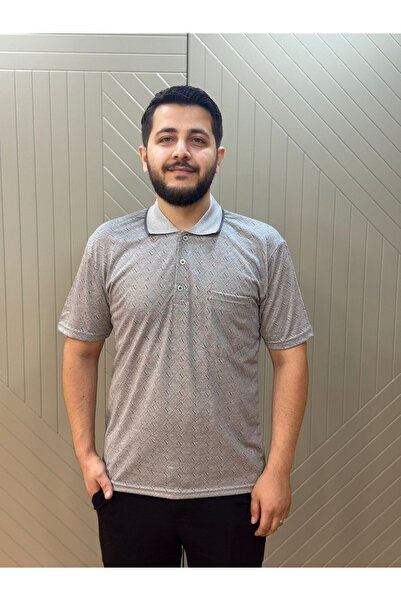 POLLBRAND BABA TSHIRT JAKARLI DESENLİ CEPLİ MODEL