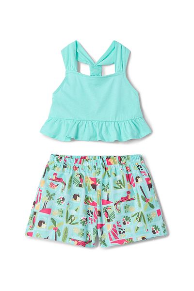 MAYORAL Girl Top and shorts set 3215 71 Green