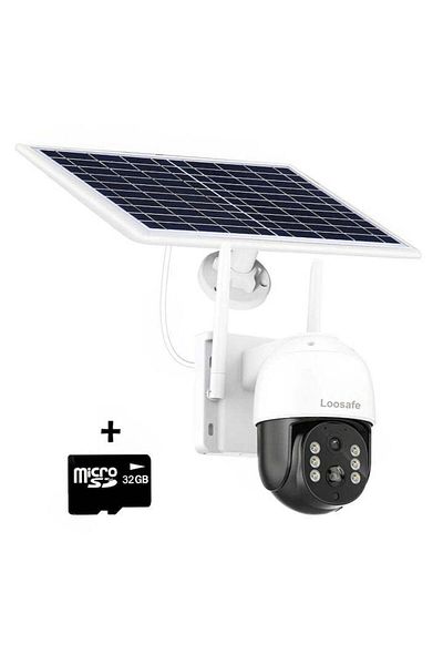 Loosafe Wifiguard Ultra Tq5 Pro Plus Solar Wifi Surveillance Camera, 8mp, Black