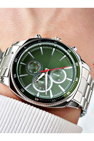 saatistasyonu Silver Color Steel Cord Men Wrist Watch