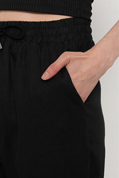 Orfeo Negro Women's 100% Fine Linen Regular Fit Pants