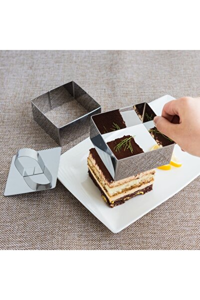 Ghidini Daily decorative dish, stainless steel, square, with strainer, 8x5.5 cm