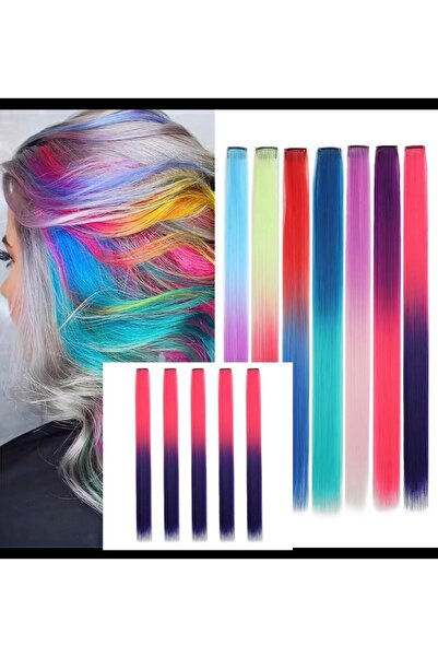 AresTokaAksesuar إكسسوار شعر بمشبك جانبي ذو لونين، شعر تينسل