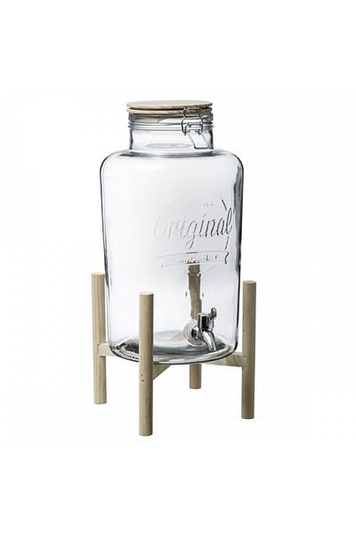 Secret de Gourmet Ester lemonade jar, glass, 8 liters, stand included, 26 x 21 x H 46.5 cm