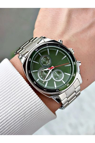 saatistasyonu Silver Color Steel Cord Men Wrist Watch