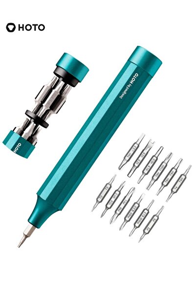 hoto مجموعة مفكات براغي دقيقة ٢٤ في ١ - خضراء، مجموعة أدوات مغناطيسية