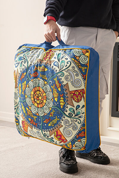 Ottoson Çok Amaçlı Yer Minderi Balkon Piknik Spor ve Dekoratif Kullanım Renkli Kare Puf 60x60