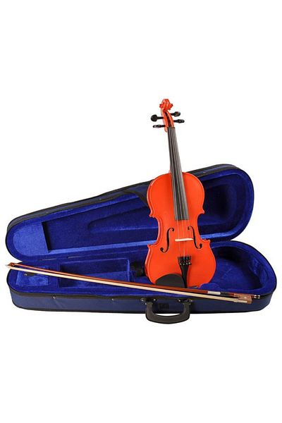 LEONARDO LV1534RD Natural violin set 3/4, case, sacaz bow, red