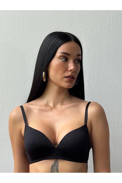 Cansoy Micro Fabric Unpadded Black Bra Set (707t)