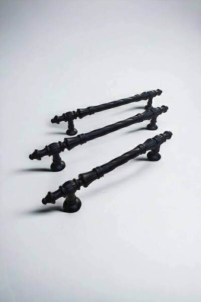 Dizaynhouse سلسلة مثقاب 160 مم، مقبض خزانة ودرج أسود، مقبض خزانة ومقبض درج معدني