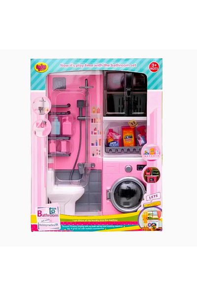hak-iş oyuncak Boxed 2-Piece Toilet Washing Machine Cabinet Set