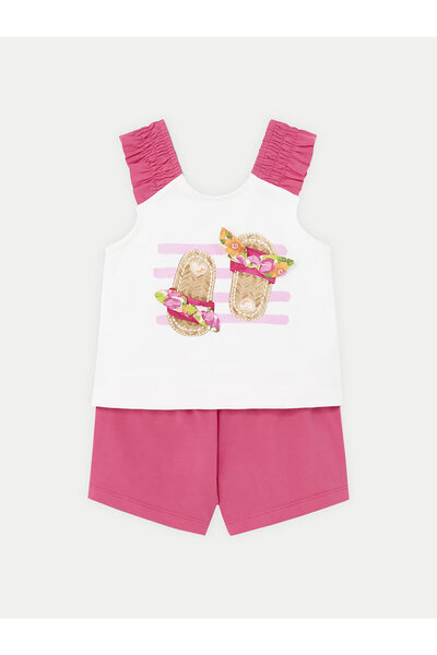 MAYORAL Set bluză și pantaloni scurți Mayoral pentru fete 1230 Roz