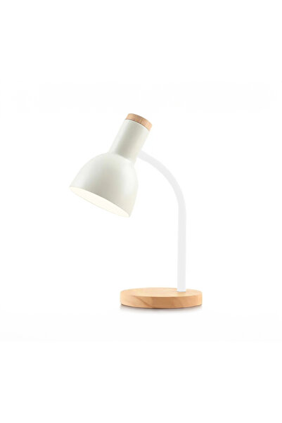 Petrix 34614 Ahşap Tabanlı Nordic USB Masa Lambası Siyah