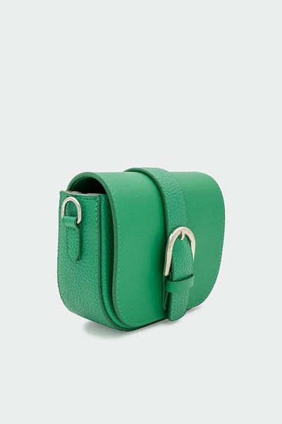 LAMİNTA Sisel Green Belt Detailed Mini Women's Crossbody Bag