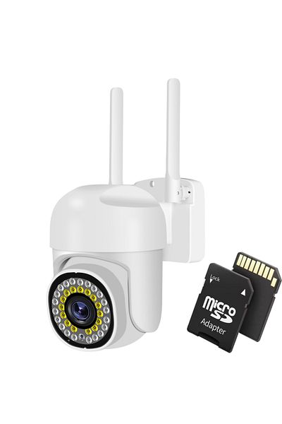 TodayShop WiFi Outdoor Camera with Motion Sensor, Night Vision, Full HD and 32GB Memory Card