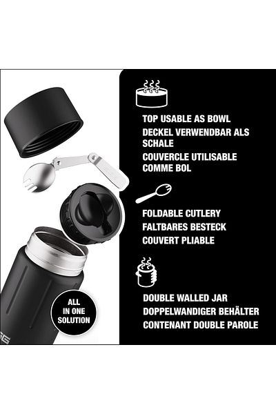 SIGG Lunchbox Gemstone Food Jar Obsidian 750Ml