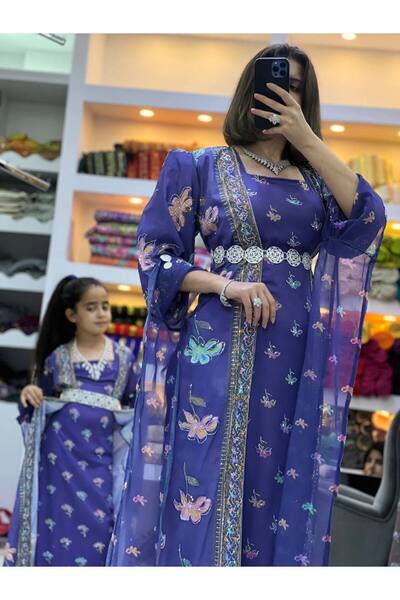 SOLİN YÖRESEL Anne-Kız Yöresel Elbise Düğünlük Kaftan Abiye(Görseldeki Aksesu...