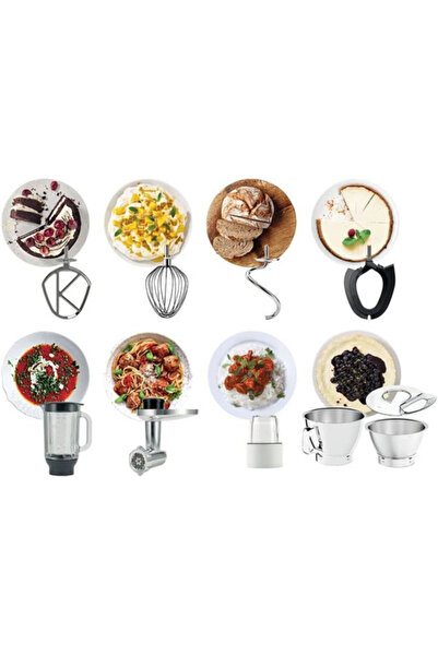 Kenwood Kitchen Machine Titanium Chef Baker, 1800W, Built-in Scale, DuoBowl 7L+5L, 3 Attach, KVL85.344SI