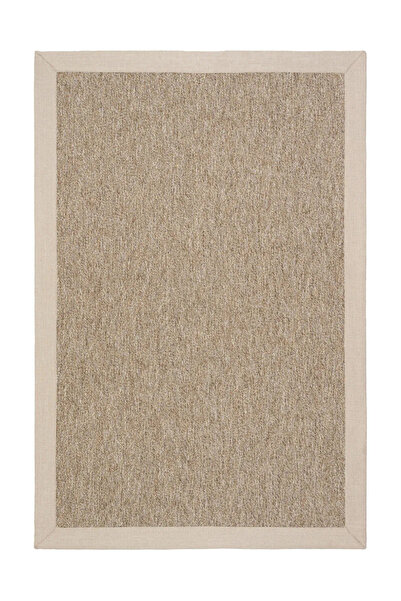 Halımax Siena M202 Hasır Dokulu İthal Sisal Halı Dikdörtgen Bordürlü Bej Sisal Mutfak Koridor Halısı