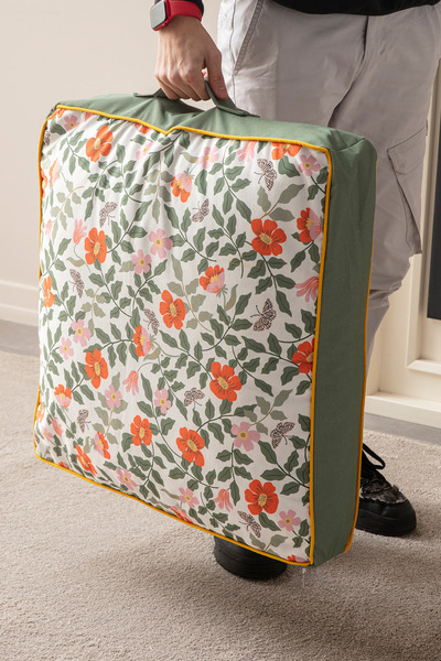 Ottoson Çok Amaçlı Yer Minderi Balkon Piknik Spor ve Dekoratif Kullanım Renkli Kare Puf 60x60