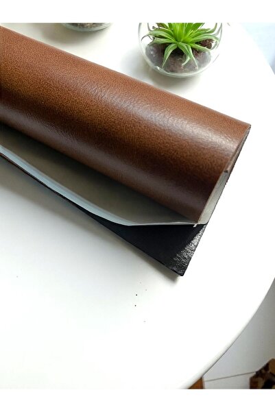 Varan Tekstil 100 x 140 cm koyu taba yapışkanlı suni deri