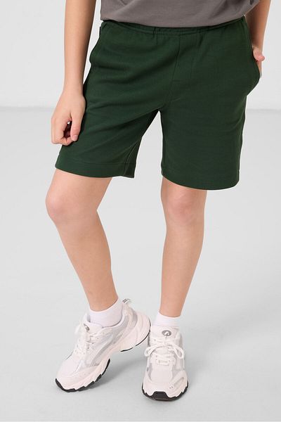 TOMMY LIFE Pine Green Cotton Soft Texture Standard Fit Basic Boy Shorts - 11293