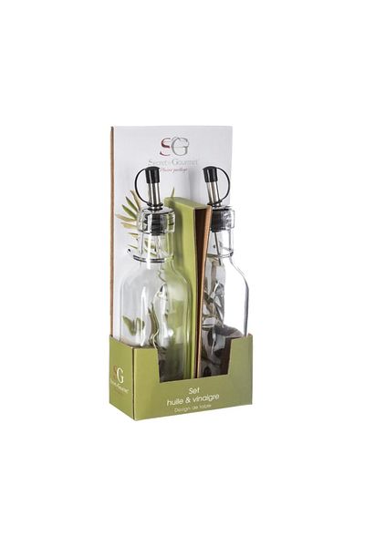 Secret de Gourmet Set of 2 Classico olive oil bottles, glass, 160 ml, 4.9 x H19 cm
