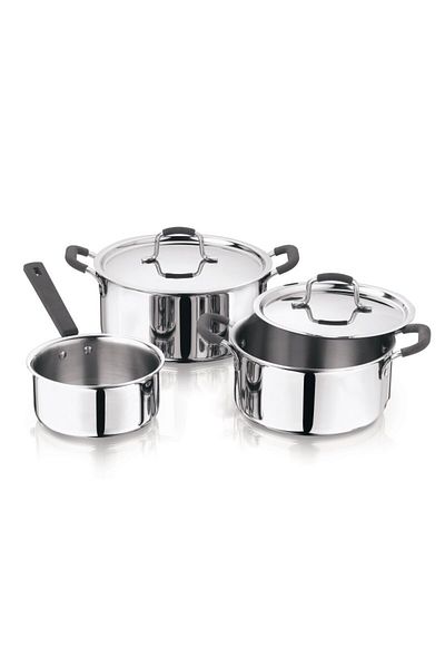 MasterPro FOODIES 5-Piece Stainless Steel Cookware Set