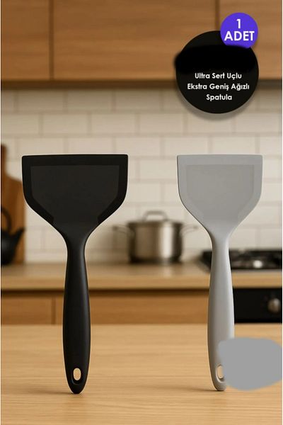 AYGÖREN HOME Ultra Hard Tip Extra Wide Mouth Silicone Spatula Fish Pastry Flatbread Serving Spoon
