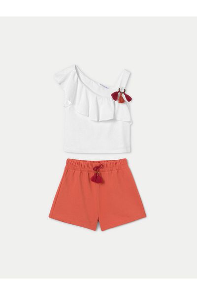 MAYORAL Girl Top and shorts set 6273 Orange