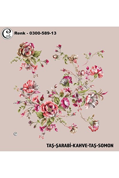 Cenk Desenli Oyalık Yazma - 0300-589